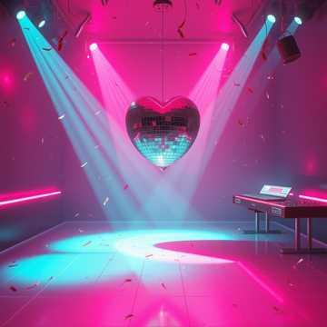 Neon Confetti Heart